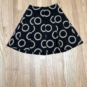 Neutral Skirt A Line Circle Pattern Banana Republic